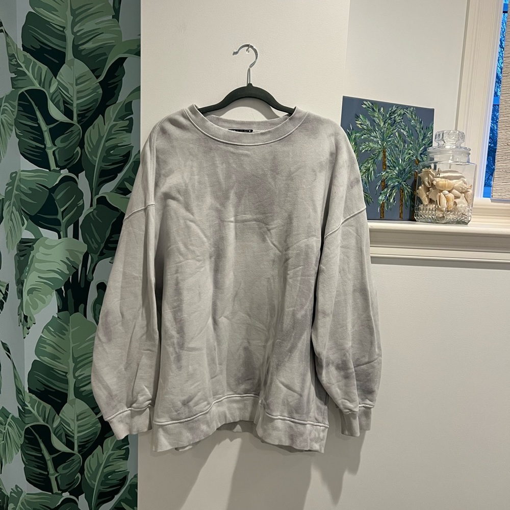 GREY ZARA TIE DYE CREWNECK